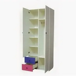 Шкаф 2-х дверный комбинированный с ящиками и фотопечатью Совята  2.1 в Саки