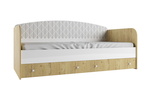 Односпальная кровать с ящиками Сканди ДКД 2000.1 в Саки